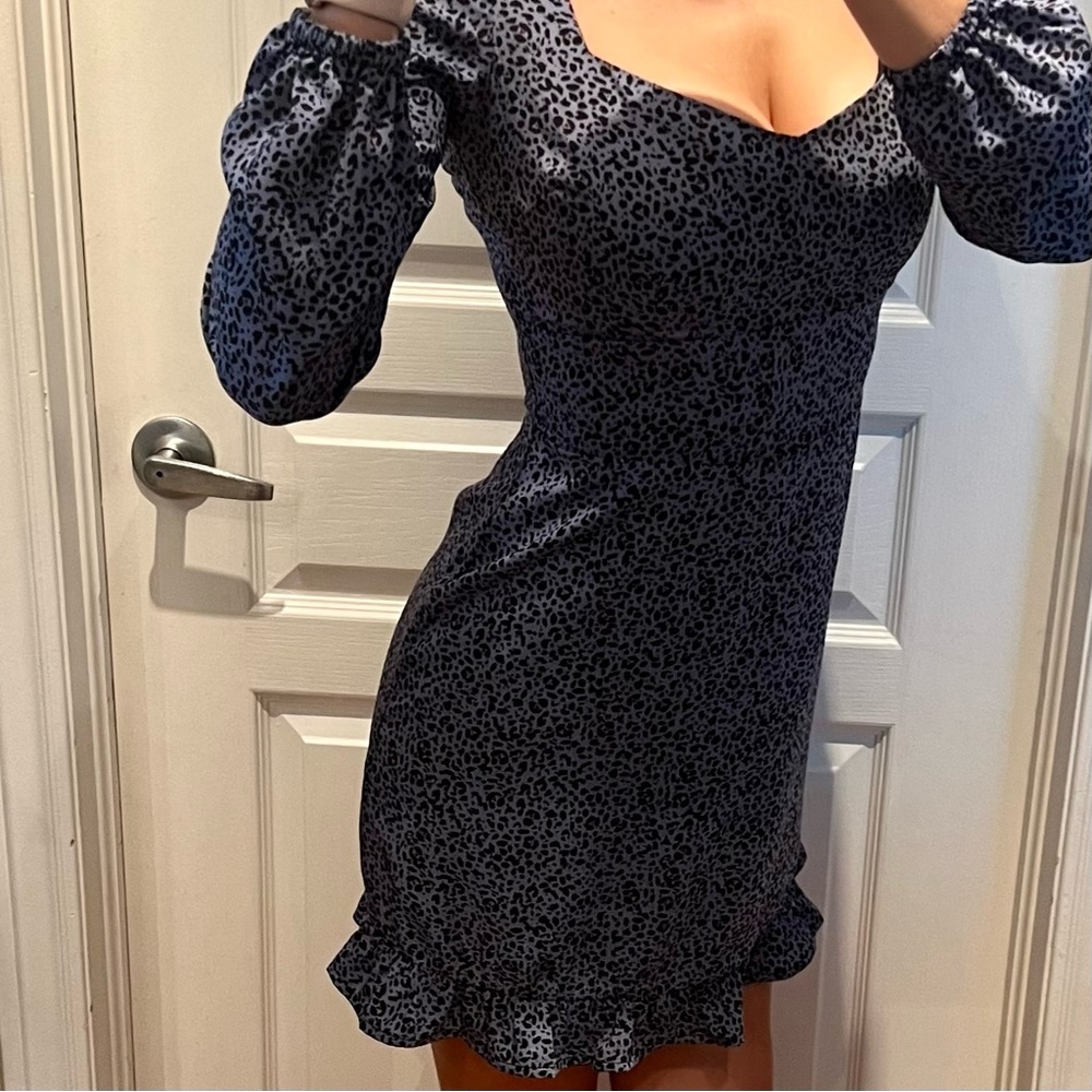 - Flirty animal print dress